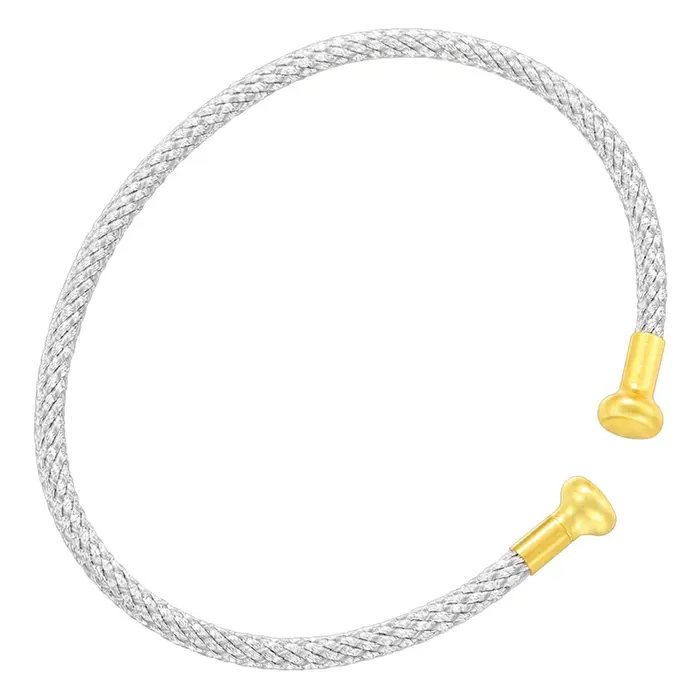 ZHUKOU fil de cuivre Bracelet à extrémité ouverte Vintage Hip Hop tissage