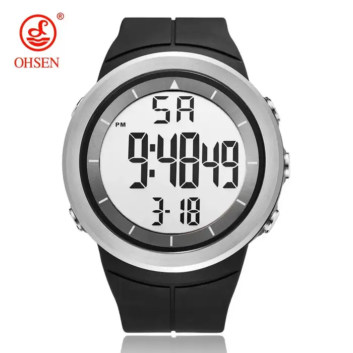 Montres numériques pour homme OHSEN, mode, 5ATM, plongée, sport, montres-bracelets noires pour homme