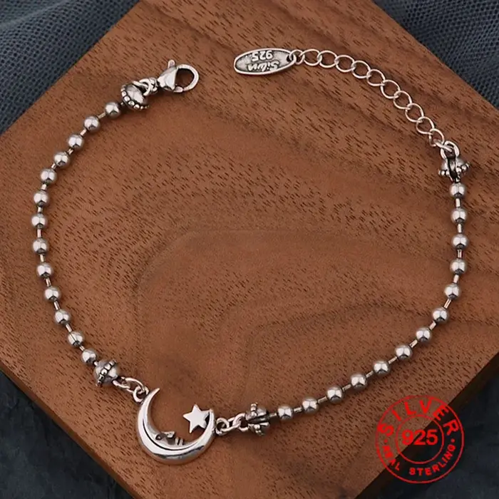 BFCLUBE – Bracelet hip hop en forme de lune épaisse