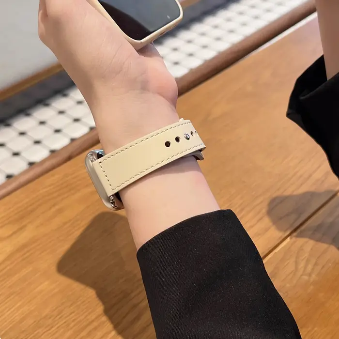 Bracelet de montre en cuir Compatible avec Apple série 3/4/6 SE 7 8 Ultra 44mm 45mm 41mm 40mm 49mm 42 38mm iWatch Correa