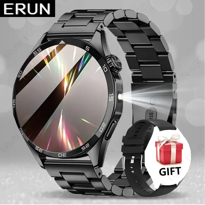 Montre connectée ERUN pour homme compatible avec iPhone et Android