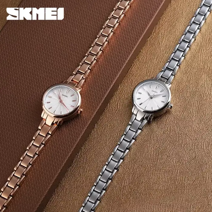 SKMEI 1410 poignet étanche en acier inoxydable femmes montres de luxe Montre Femme