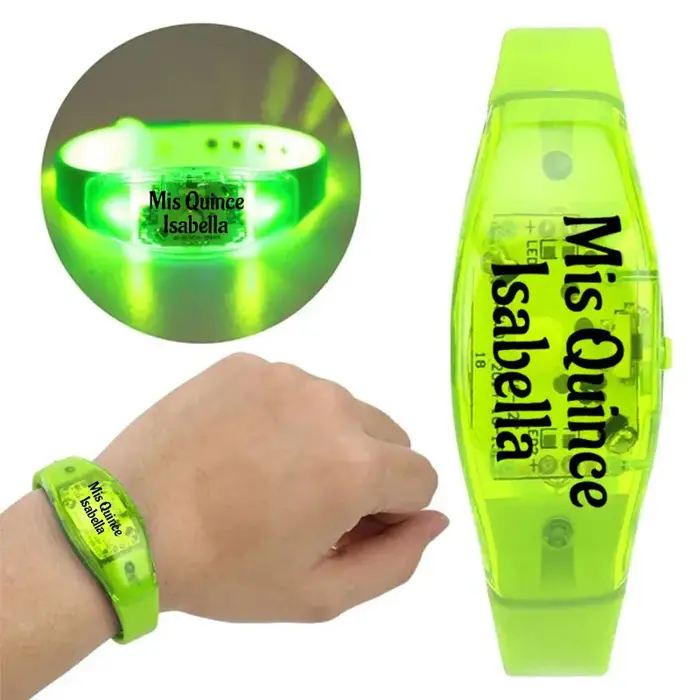 Bracelets LED personnalisables avec musique et son activés