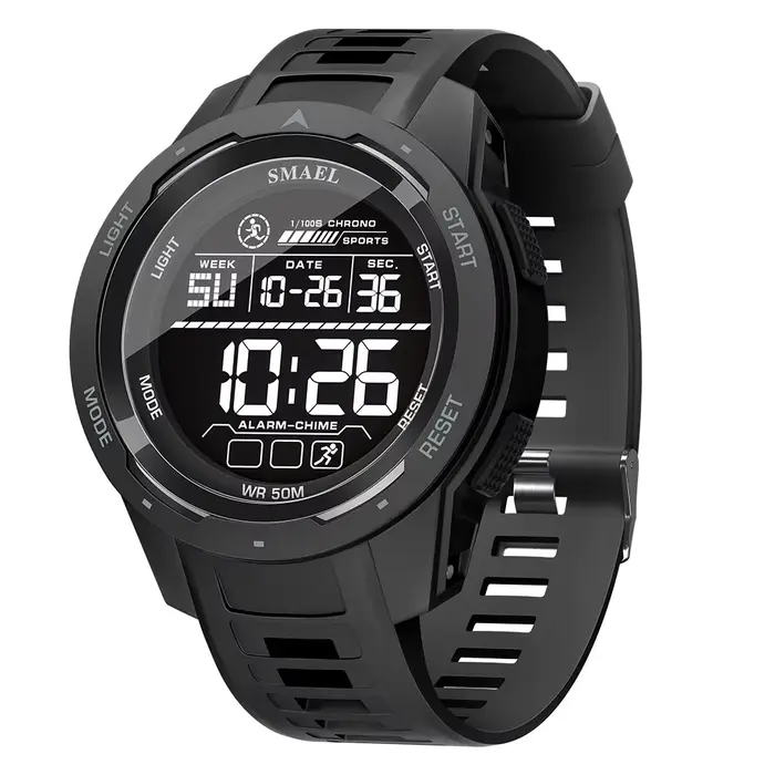SMAEL-Montre-bracelet numérique étanche à LED pour homme, chronomètre lumineux, montres de sport, 50