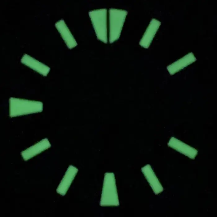 Montre mécanique verte lumineuse