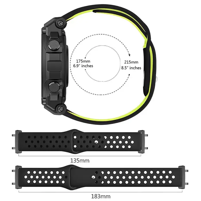 Bracelet en Silicone respirant pour Huami Amazfit t-rex 2