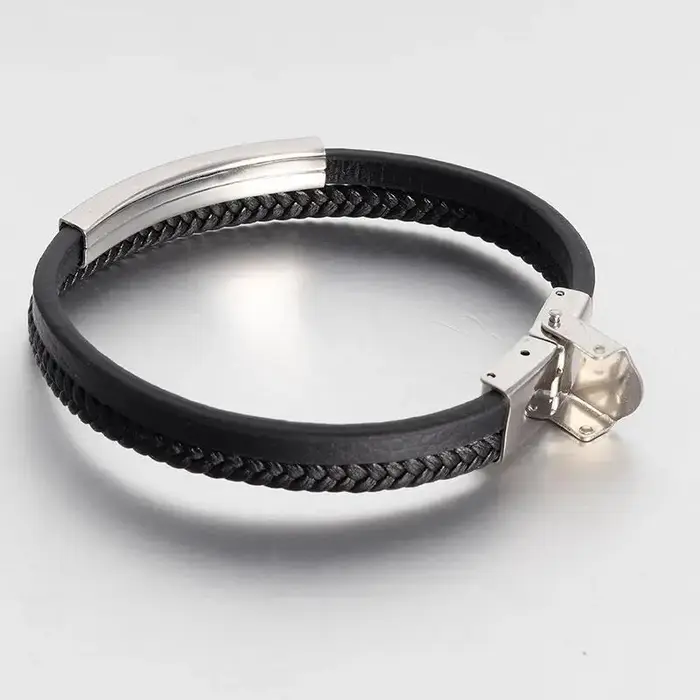 Bracelet multicouche en cuir pour hommes