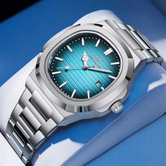 Nouvelle Montre Militaire de Luxe 2026 pour Homme, Carrée, Étanche, Lumineuse, Date et Jour, en Acie