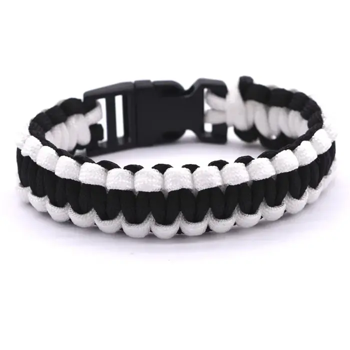 Bracelet de survie en paracorde tressé vert armée