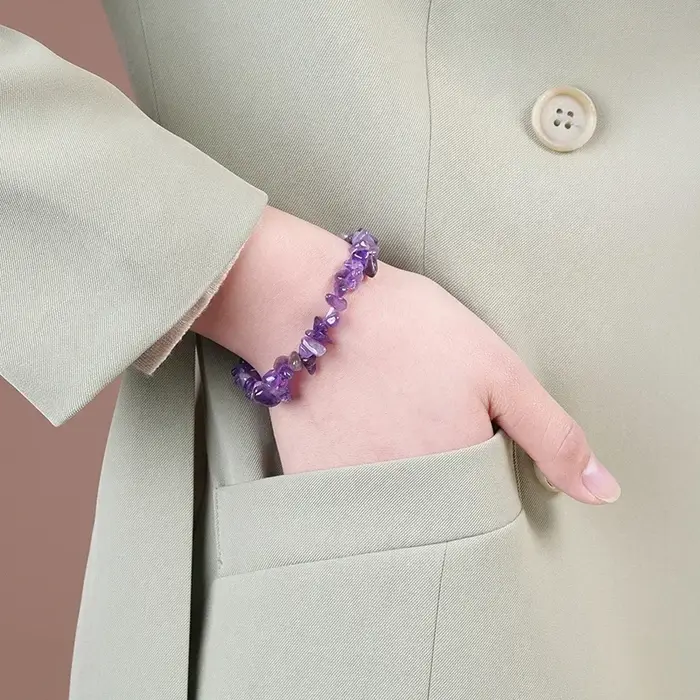 Bracelet en gravier naturel irrégulier