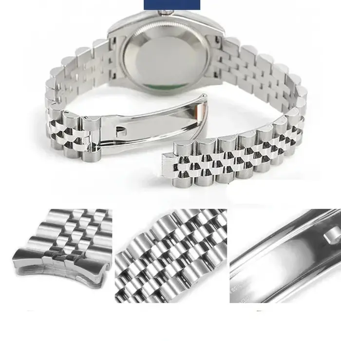 Bracelet de montre President à extrémités courbes 20 mm 21 mm pour Seiko NH35 Datejust