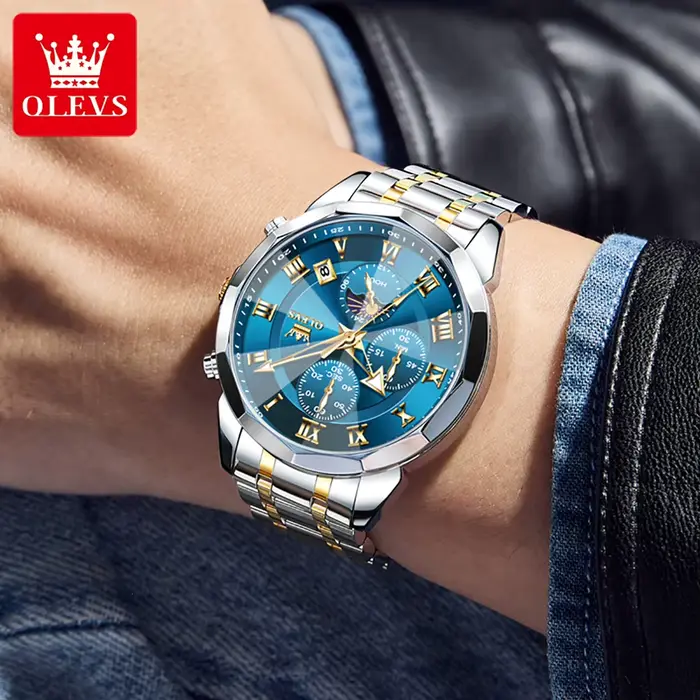 Montre à Quartz Multifonctionnelle pour Homme
