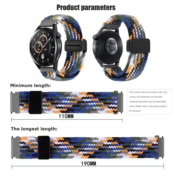 Bracelet magnétique 20 mm 22 mm pour Amazfit Bip Max/Bip 6 5 3 U/BALANCE 2