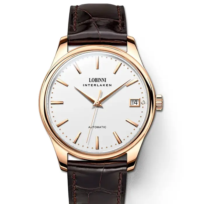 LOBINNI mode femmes montre-bracelet 50 m bracelet en cuir résistant à l'eau montres automatiques de luxe
