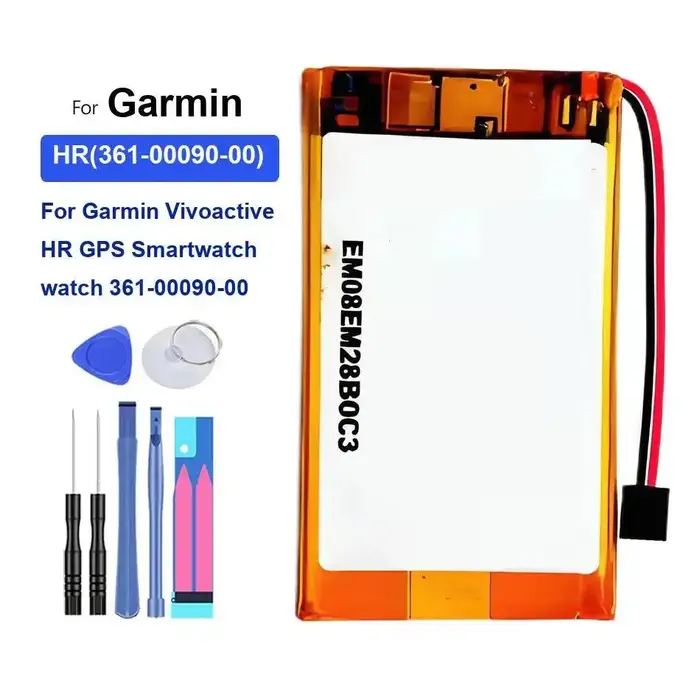 Batterie de montre haute capacité 200 mAh pour Garmin Vivoactive HR pour montre connectée GPS 361-00