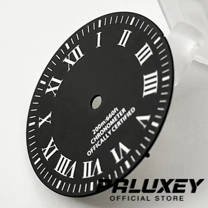 Cadran de montre vintage romain noir