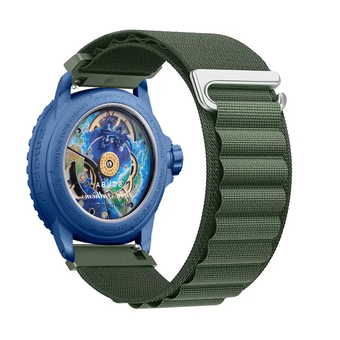 Bande à boucle de type C pour bracelet Blancpain X Swatch 22 mm, bracelet respirant en nylon
