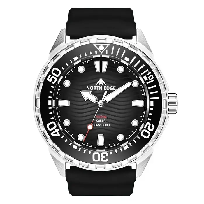Nouvelle montre de plongée solaire NORTH EDGE 2025 TRITON pour hommes