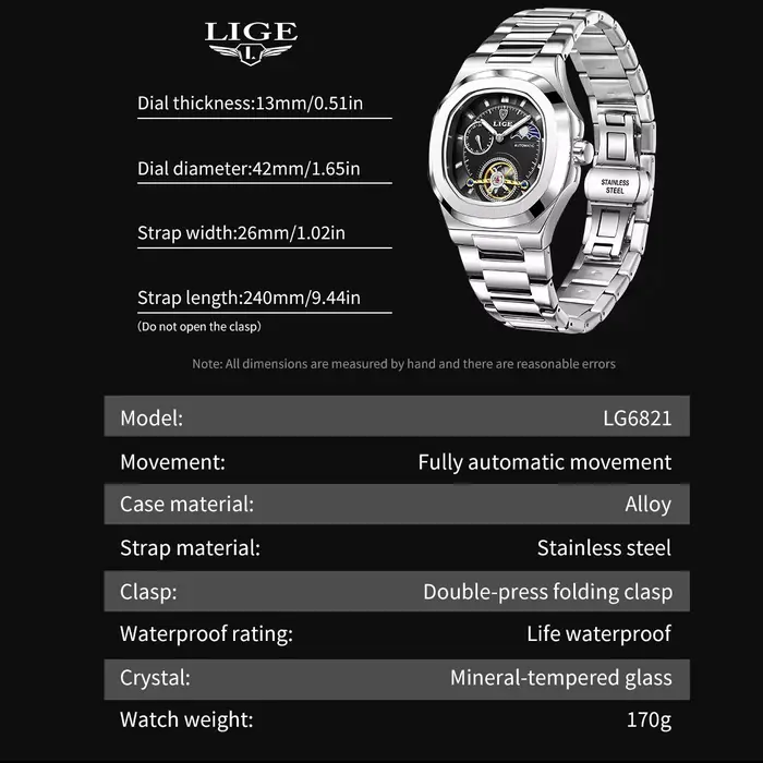 Montre LIGE pour homme