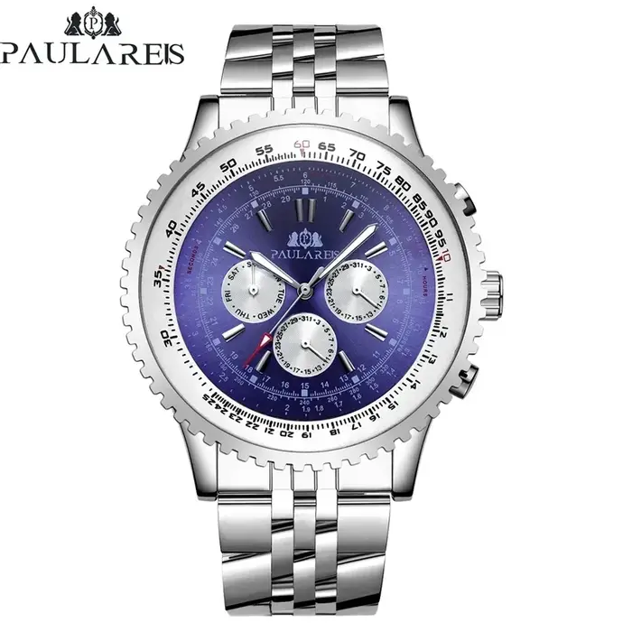 Montres automatiques en cuir pour hommes