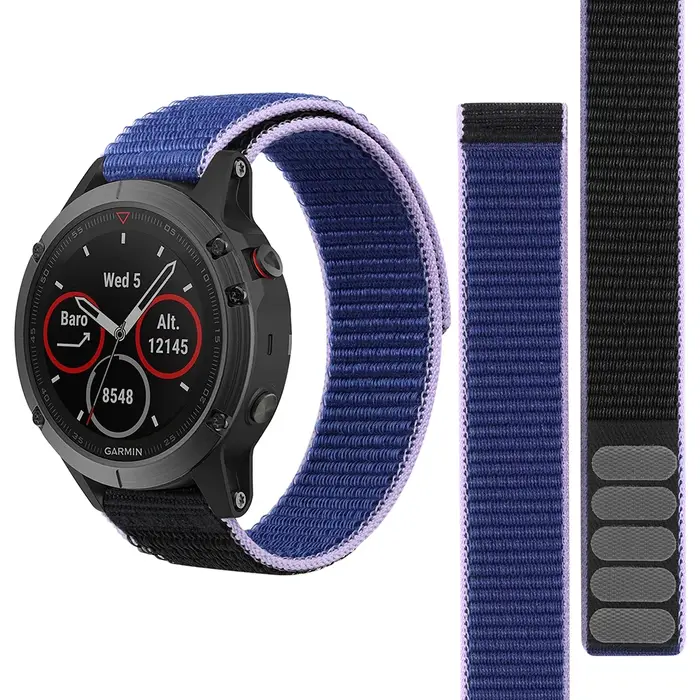 Bracelet en Nylon à boucle à crochet pour Garmin S62/Epix Gen 2/Forerunner 965 955 Solar 945 LTE 935