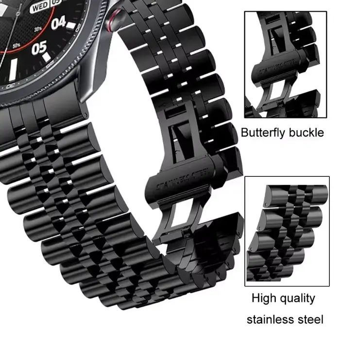 Bracelet en acier inoxydable de 22mm pour Suunto 5 Peak/9 Peak Pro DLC
