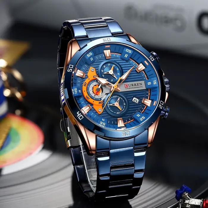CURREN nouveau chronographe hommes montres pour Sport décontracté en acier inoxydable