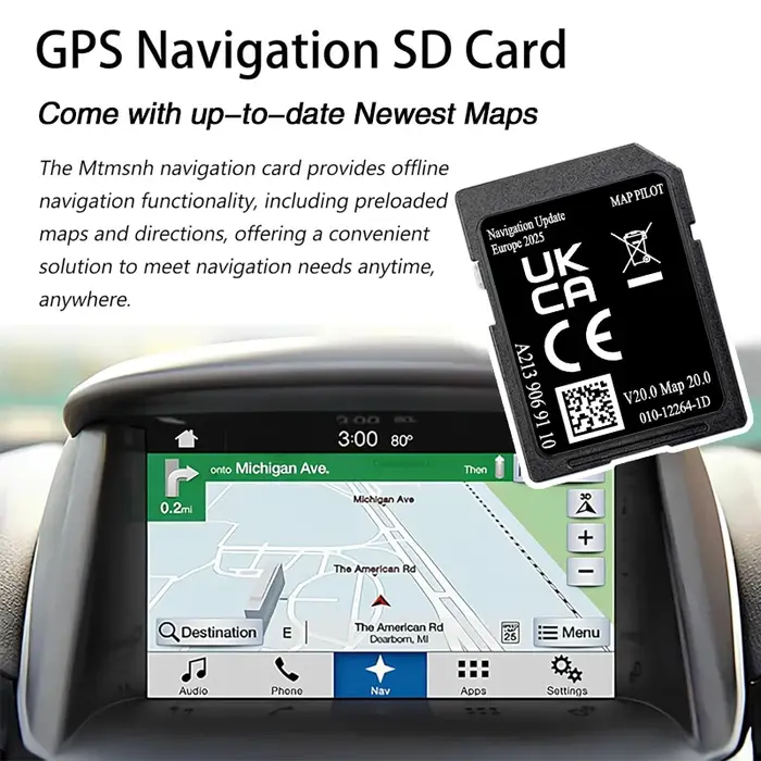 Carte SD de navigation Garmin pour Mercedes GLC C E V X-class