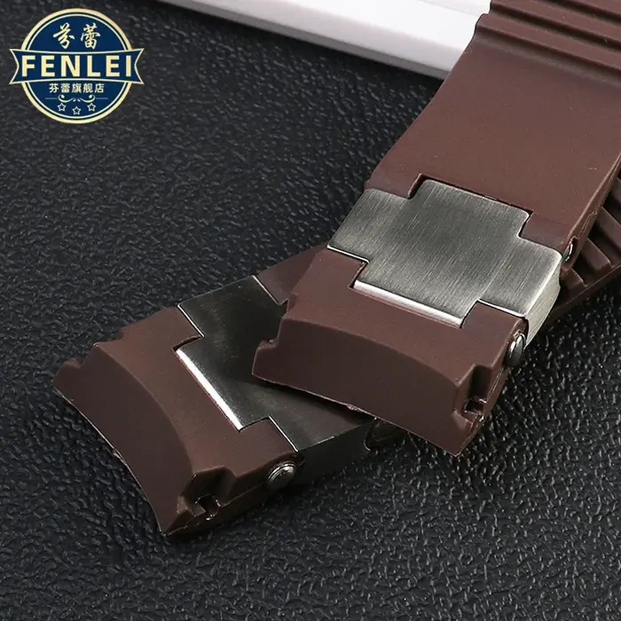 Bracelet de montre incurvé en silicone pour Ulysse Noples