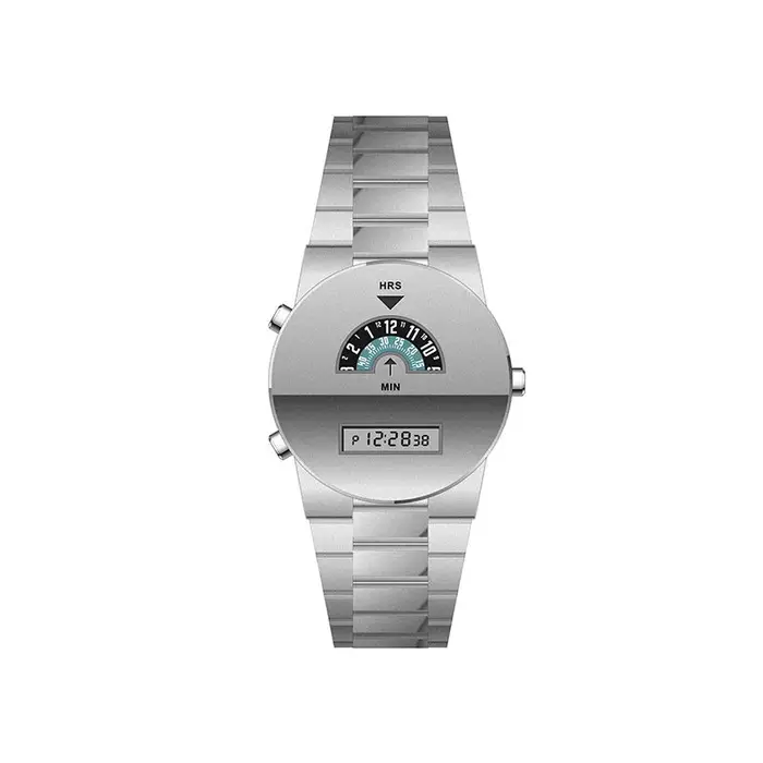 Montre numérique rétro Homie Must See, style Tech Wear, double fuseau horaire, montre-bracelet robus