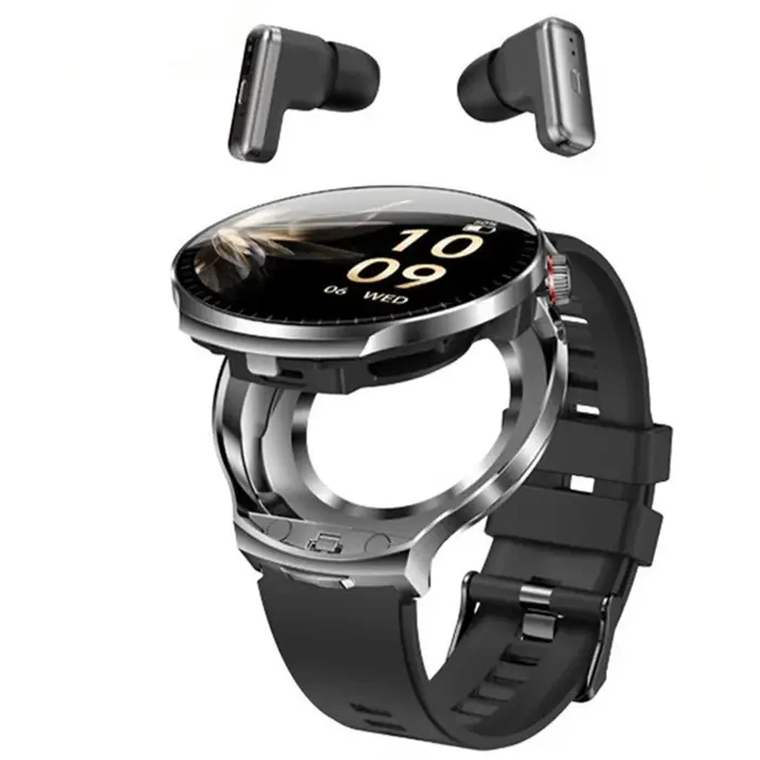 Montre intelligente T100 BT appel sans fil écouteurs 2 en 1 TWS écouteur Fitness Tracker AI suppress