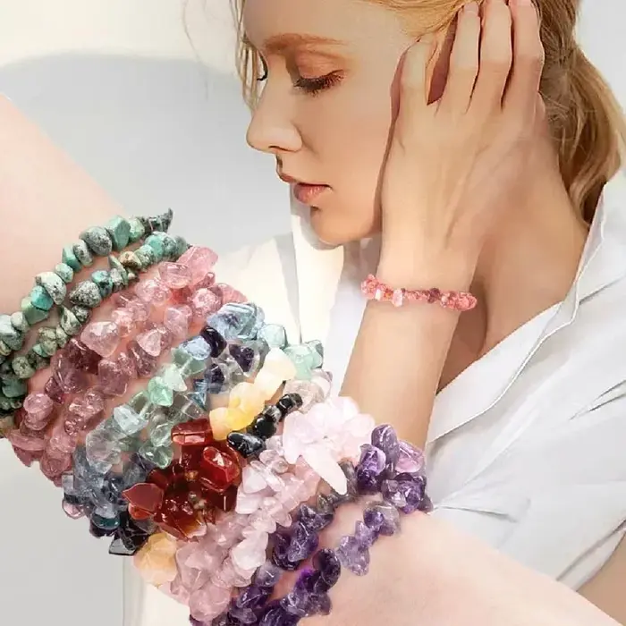 Bracelet en gravier naturel irrégulier