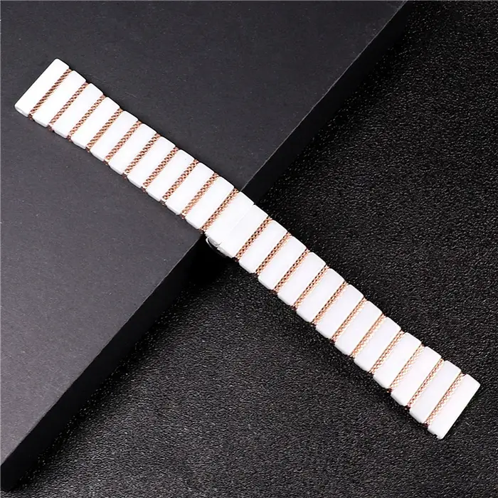 Bracelet en céramique et acier pour montre connectée Samsung Galaxy 5