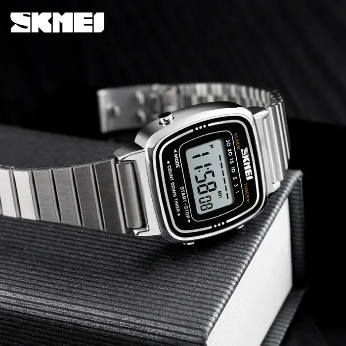 Skmei-Montre numérique étanche à petit cadran pour femme
