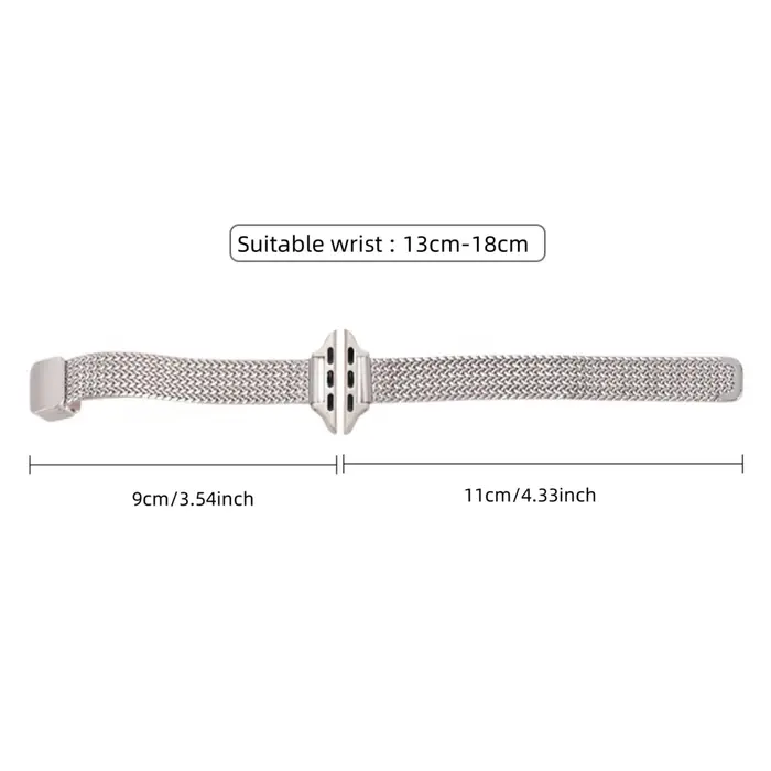 Bracelet magnétique en métal mince de luxe pour IWatch 9 8 7 SE 6