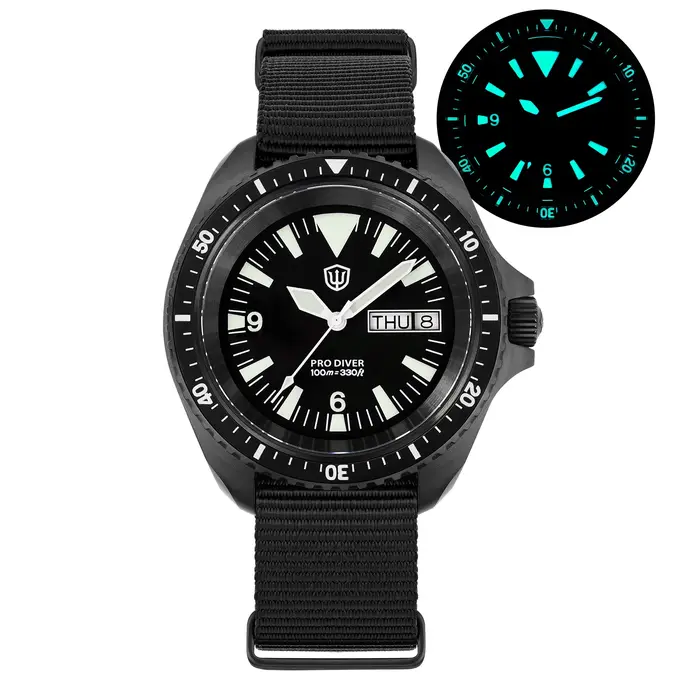 Watchdives WD1980 V3 montre Vintage VH31 mouvement à Quartz montres en acier inoxydable saphir lumineux 10Bar montre-bracelet étanche