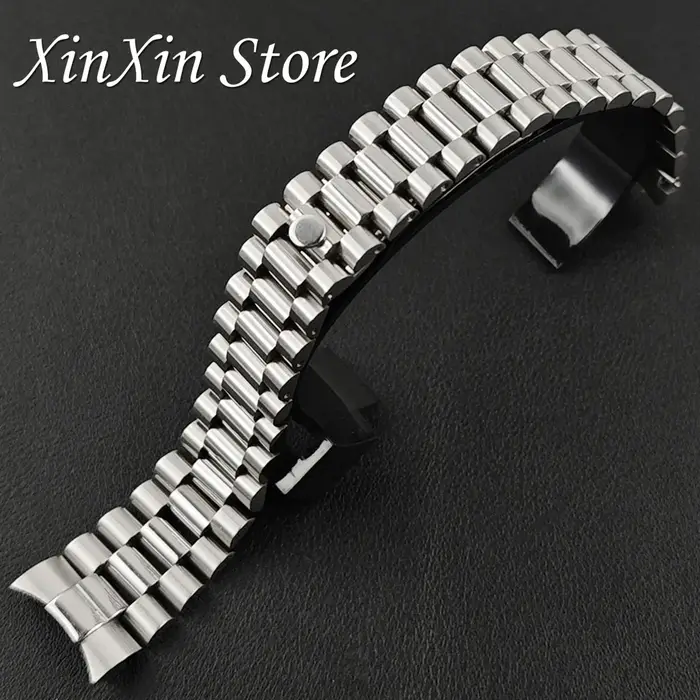 Bracelet de montre de haute qualité en acier inoxydable massif 904L brossé et poli, type Oyster, Jub
