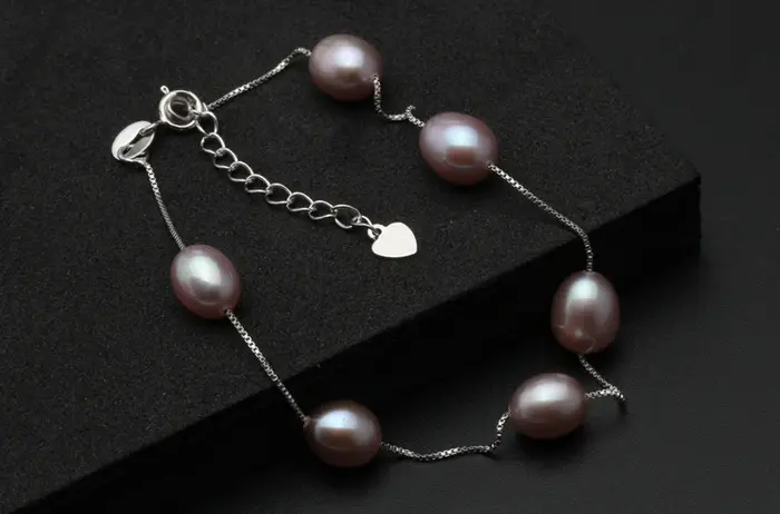 Bracelet de perles d'eau douce véritable pour femmes