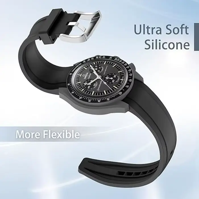 Bracelet pour Omega X Swatch Moonswatch Speedmaster 20mm 22mm extrémité incurvée universelle