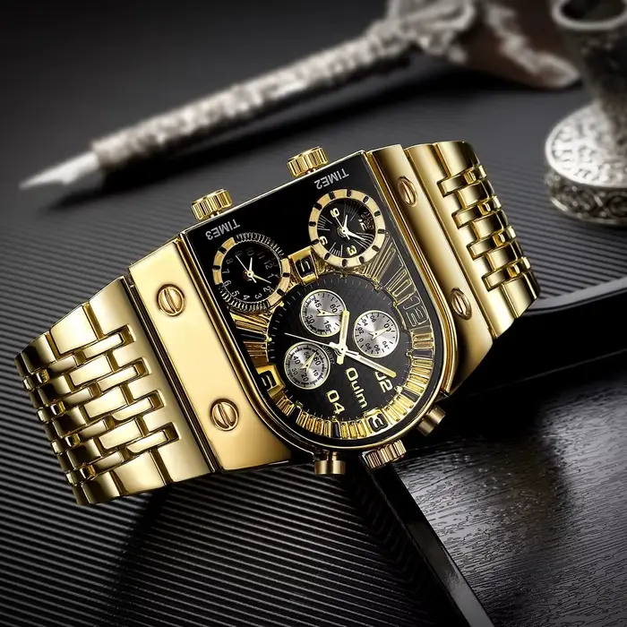 Montre Oulm de luxe multi fuseaux horaires pour homme