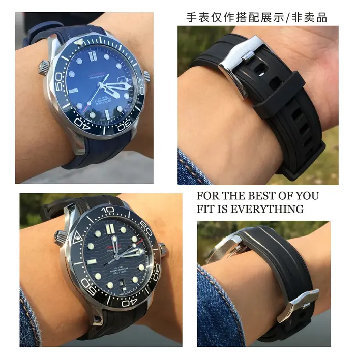 Bracelet de montre en caoutchouc souple et Silicone