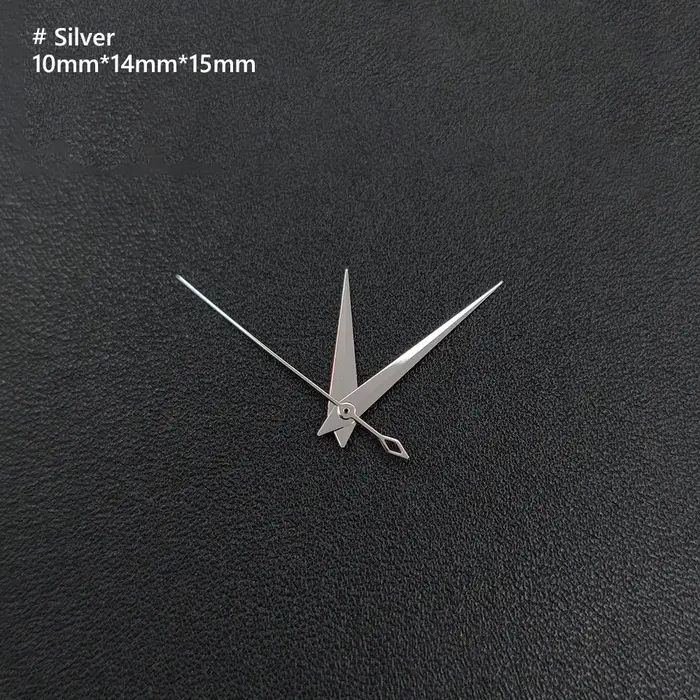 Jeu d'aiguilles de montre Mod NH35, 10x14x15mm, aiguilles de présage Standard, argent/or Rose, acces