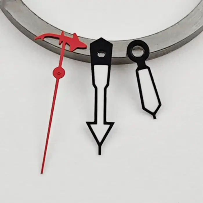 Aiguilles de montre lumineuses vertes Shark NH35, aiguilles des secondes, pointeurs Shark pour mouve