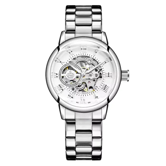 Nouvelle mode marque de luxe squelette femmes montres mécaniques Femme horloge automatique auto-vent
