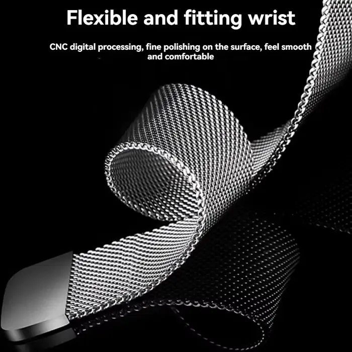 Bracelet de montre magnétique en maille milanaise pour hommes et femmes