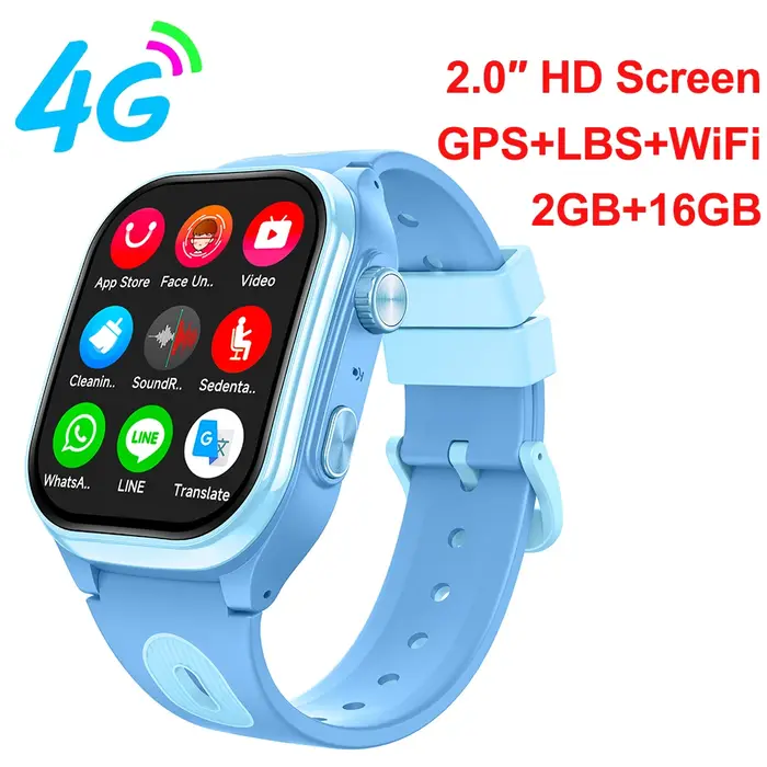 4G enfants montre intelligente GPS WIFI appel vidéo APP télécharger SOS appel téléphonique enfants S