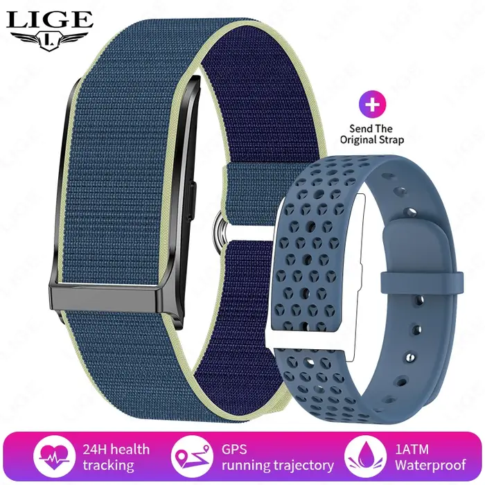 LIGE sans écran montre intelligente hommes Sports de plein air Fitness moniteur de fréquence cardiaq