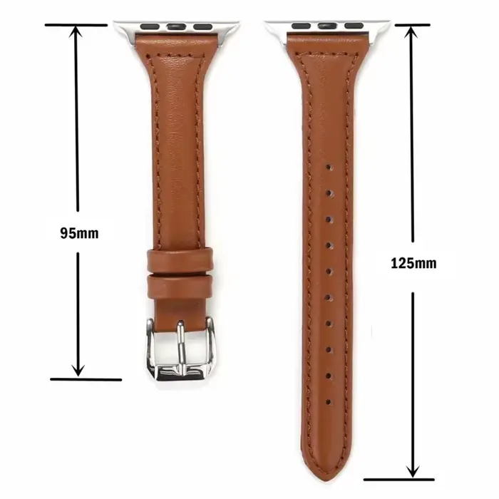 Bracelet en cuir fin pour Apple Watch Band