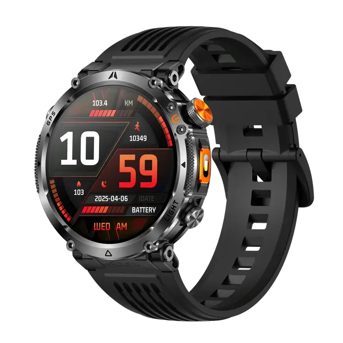 Montre connectée sportive GPS 2026 avec écran HD de 1,7 pouces, lampe de poche, appels Bluetooth san
