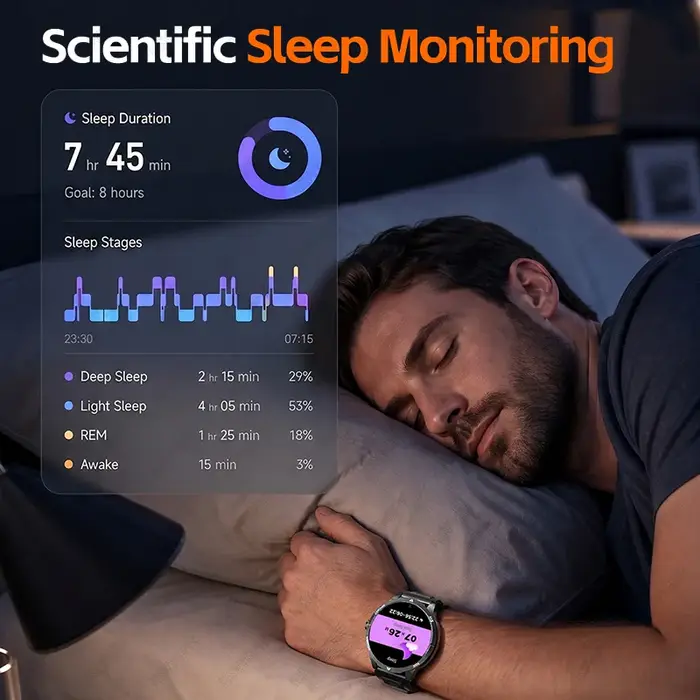 Nouvelle montre intelligente 3-en-1 pour sports de plein air, écran haute définition de 1,7 pouce, écouteurs sans fil avec une autonomie de batterie allant jusqu'à 5 heures.